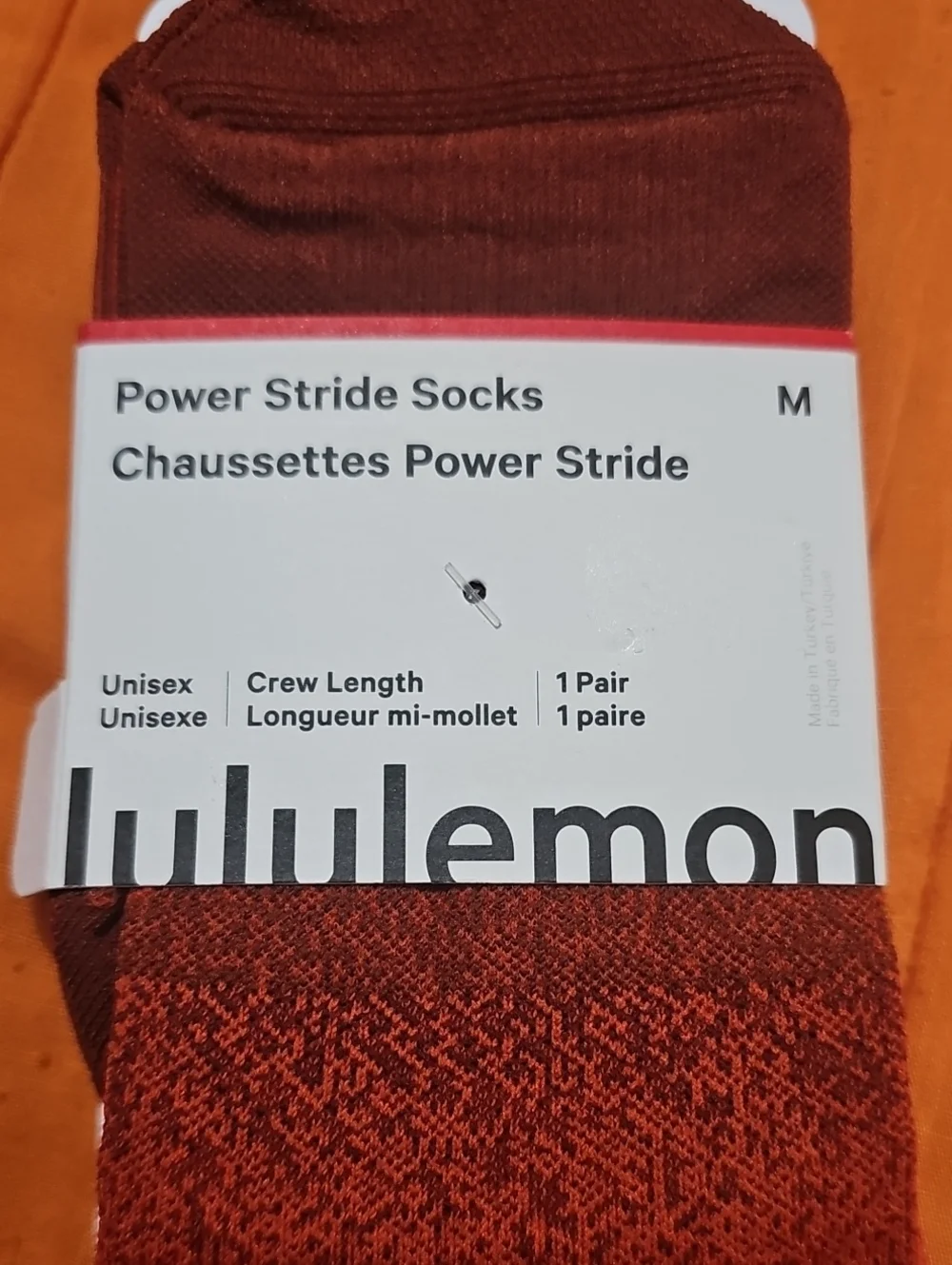 Lululemon Power Stride Socks, Nwts, Crew Length!! Sz Medium! CRYE/CACH!